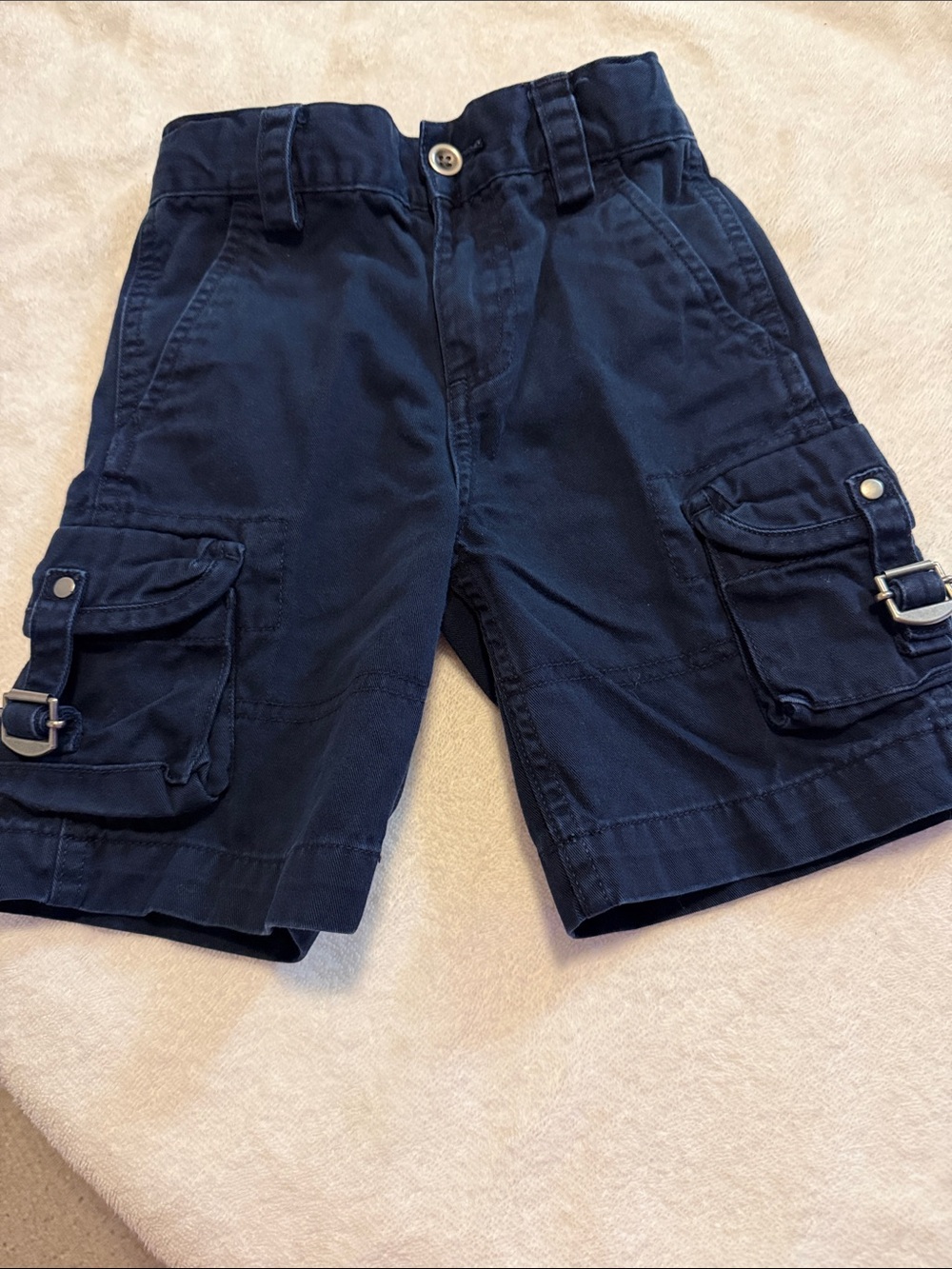 Polo by Ralph Lauren Navy Cargo Shorts with Buckle Details